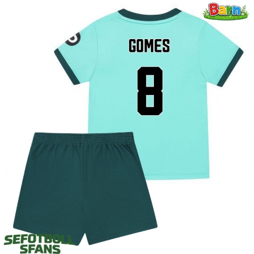 Wolves Joao Gomes #8 Bortaställ Barn 2025-26 Kortärmad (+ Korta byxor)